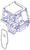 Caterpillar 2528297 Crawler Tractor-Loader-Dozer RH Door Replacement Cab Glass