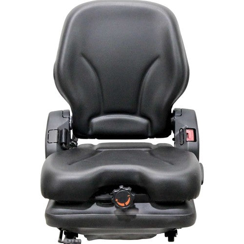 Gravely Lawn Mower Replacement Seat & Mechanical Suspension - Fits Various Models - Black Vinyl