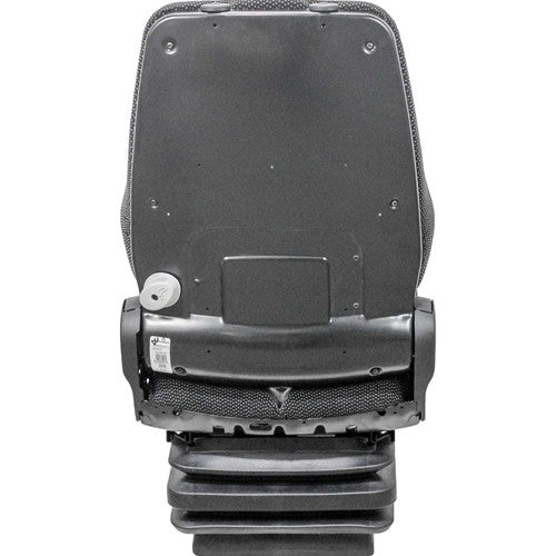Volvo Excavator Replacement Seat & Mechanical Suspension - Fits Various Models - Black/Gray Cloth