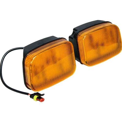 John Deere 5000-7030 Series Tractor Replacement LED Amber Cab Corner Light Kit