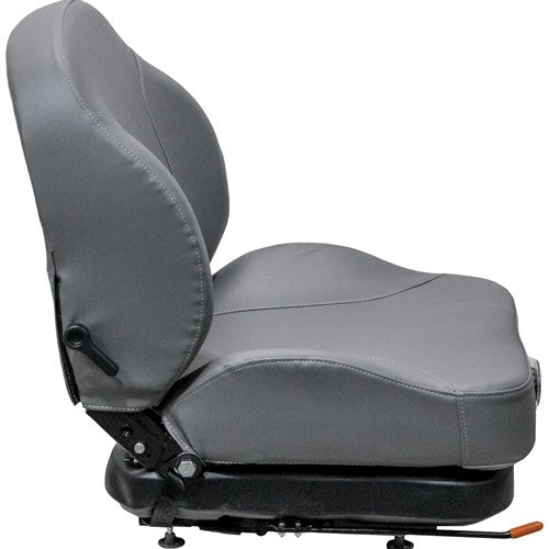 New Holland MC22 Lawn Mower Replacement Seat & Mechanical Suspension - Gray Vinyl
