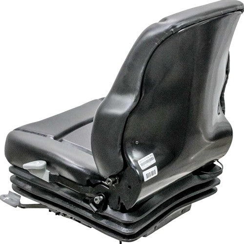 Bobcat M Series Skid Steer Replacement Seat & Mechanical Suspension - Fits Various Models - Black Vinyl