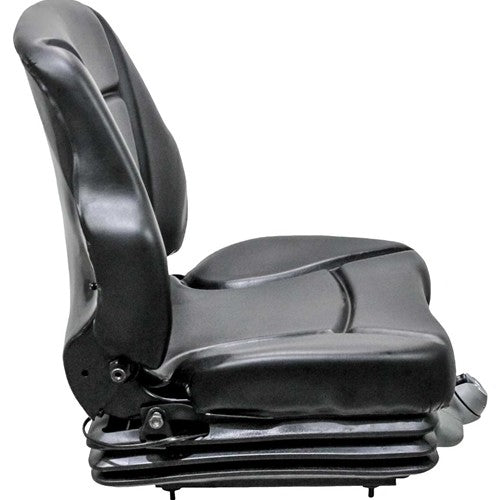 John Deere Skid Steer Replacement Seat & Mechanical Suspension - Black Vinyl