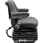 Ford/New Holland T, TG and TJ Series Tractor Seat & Air Suspension - Fits Various Models - Gray Cloth