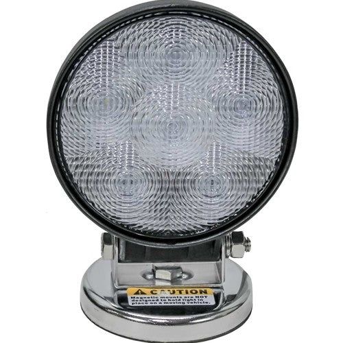 LED 4" Round Flood Light Clear Tornado Heavy Equipment Parts