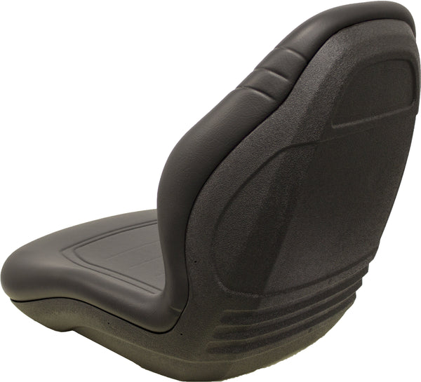 Case Skid Steer Replacement Bucket Seat (Full Pattern) - Fits Various Models - Black Vinyl