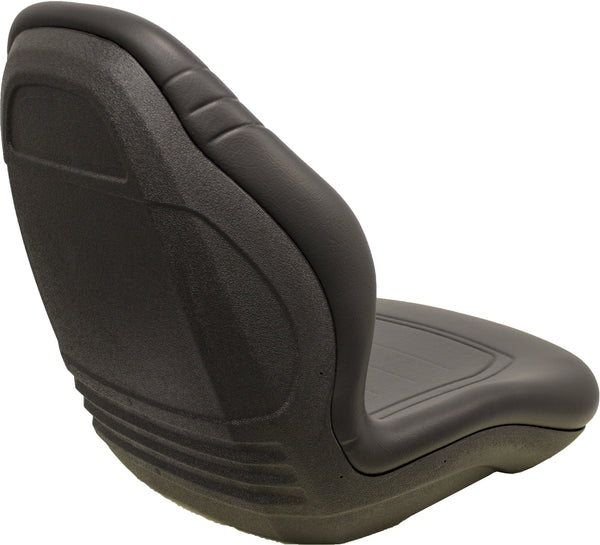 Case Skid Steer Replacement Bucket Seat (Full Pattern) - Fits Various Models - Black Vinyl