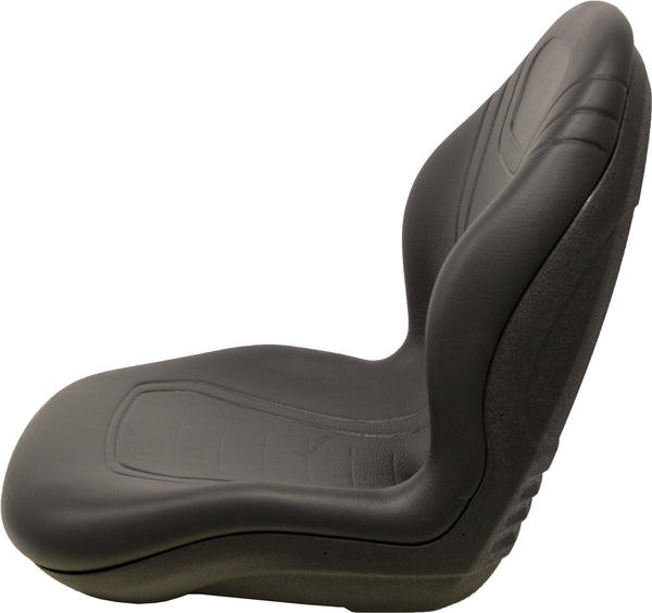 Gravely Everride and Pro Lawn Mower Replacement Bucket Seat (Full Pattern) - Fits Various Models - Black Vinyl