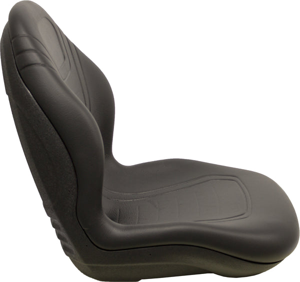 Gravely Everride and Pro Lawn Mower Replacement Bucket Seat (Full Pattern) - Fits Various Models - Black Vinyl