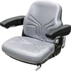 Case/IH Combine Replacement Seat Assembly - Fits Various Models - Gray Vinyl