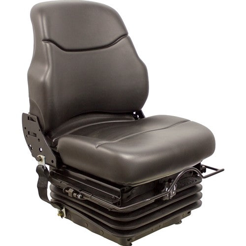 Caterpillar Crawler Tractor-Loader-Dozer Replacement Seat & Mechanical Suspension Kit - Fits Various Models - Black Vinyl