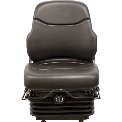 Caterpillar Crawler Tractor-Loader-Dozer Replacement Seat & Mechanical Suspension Kit - Fits Various Models - Black Vinyl