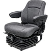 Caterpillar Crawler Tractor-Loader-Dozer Replacement Seat & Mechanical Suspension Kit - Fits Various Models - Charcoal Gray Cloth