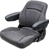 Case IH 5100-5200 Series Maxxum & 71-89 Series Magnum Tractor Replacement Seat Assembly - Fits Various Models - Charcoal Gray Cloth
