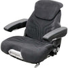 Seat Top Assembly - Black/Gray Cloth