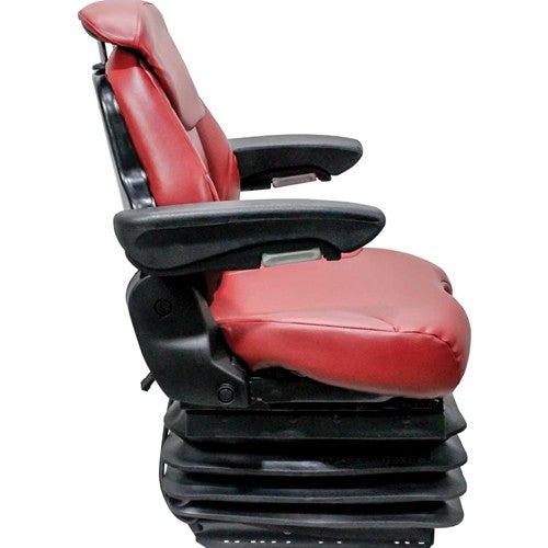 Case IH Magnum-MX-Steiger-STX Steiger Tractor Replacement Seat & Air Suspension - Fits Various Models - Red Vinyl