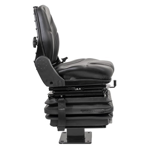 Case 580 Series Loader/Backhoe Replacement Mechanical Suspension Seat Kit - Fits Various Models - Black Vinyl