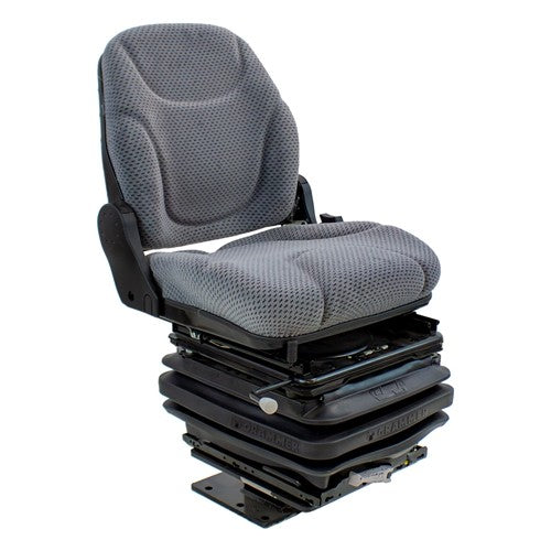 Case 580 Series Loader/Backhoe Replacement Mechanical Suspension Seat Kit - Fits Various Models - Gray Cloth