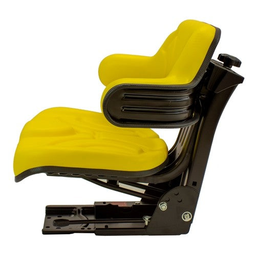 Hustler Lawn Mower Replacement Utility Mechanical Suspension Seat Assembly - Fits Various Models - Yellow Vinyl
