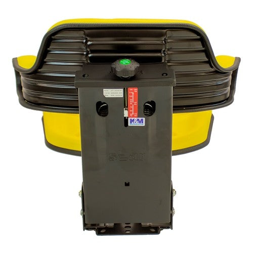 Hustler Lawn Mower Replacement Utility Mechanical Suspension Seat Assembly - Fits Various Models - Yellow Vinyl