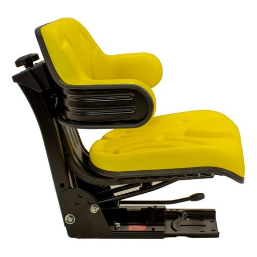 Hustler Lawn Mower Replacement Utility Mechanical Suspension Seat Assembly - Fits Various Models - Yellow Vinyl