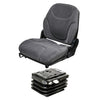 John Deere 310 Series Loader/Backhoe Replacement Seat & Air Suspension Kit - Fits Various Models - Gray Cloth