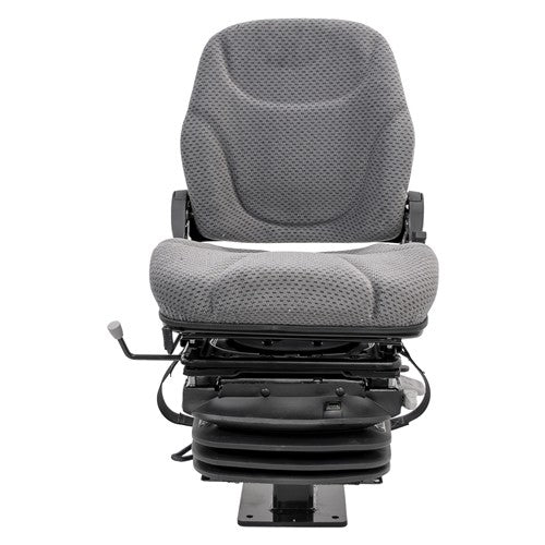 John Deere 310 Series Loader/Backhoe Replacement Seat & Air Suspension Kit - Fits Various Models - Gray Cloth