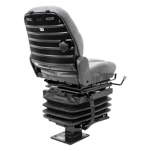 Case 580 Series Loader/Backhoe Replacement Air Suspension Seat Kit - Fits Various Models - Gray Fabric