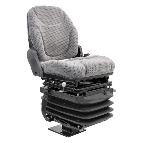 Case 580 Series Loader/Backhoe Replacement Air Suspension Seat Kit - Fits Various Models - Gray Fabric