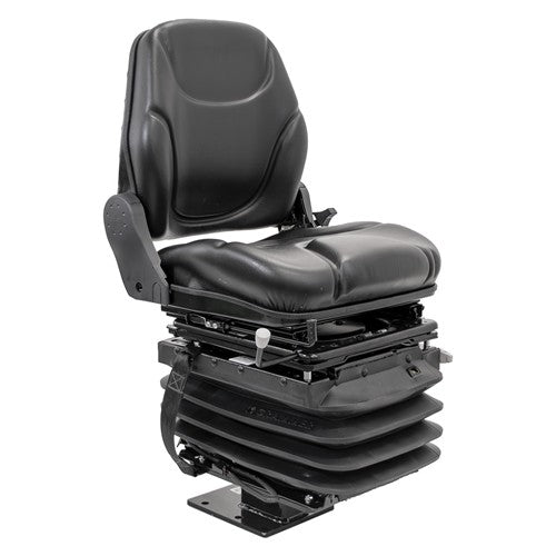 Case 580 Series Loader/Backhoe Replacement Air Suspension Seat Kit - Fits Various Models - Black Vinyl