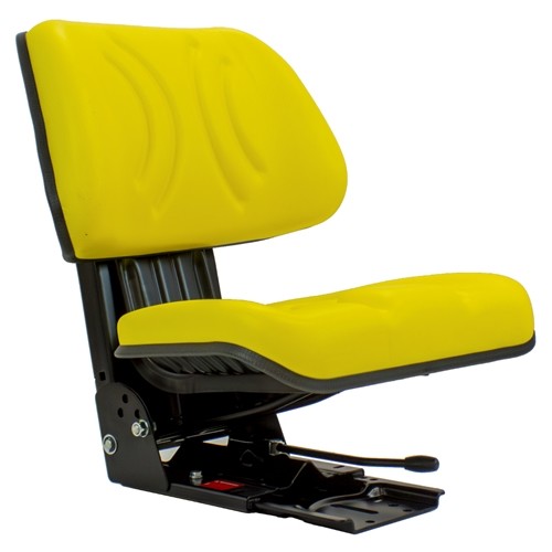 Ford/New Holland Tractor Replacement Utility Mechanical Suspension Seat Assembly - Fits Various Models - Yellow Vinyl