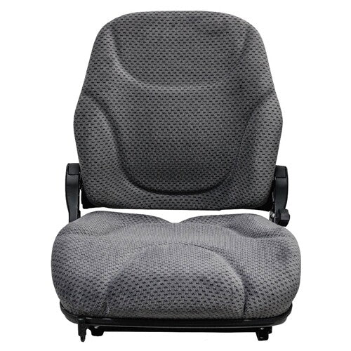 Kubota BX2370-L3030-L5040-M5-M9960 Series Compact Tractor Replacement Seat Assembly Kit - Fits Various Models - Gray Cloth