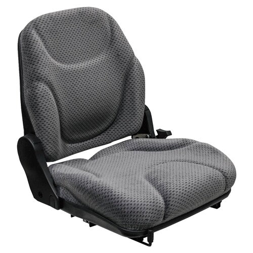 Kubota BX2370-L3030-L5040-M5-M9960 Series Compact Tractor Replacement Seat Assembly Kit - Fits Various Models - Gray Cloth