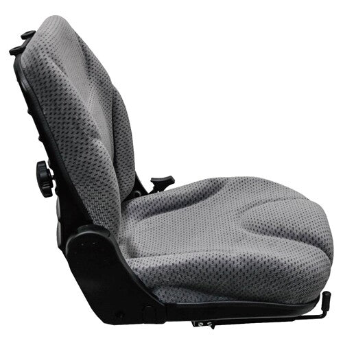 Kubota BX2370-L3030-L5040-M5-M9960 Series Compact Tractor Replacement Seat Assembly Kit - Fits Various Models - Gray Cloth