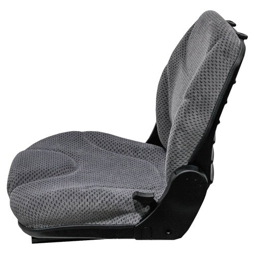 Kubota BX2370-L3030-L5040-M5-M9960 Series Compact Tractor Replacement Seat Assembly Kit - Fits Various Models - Gray Cloth