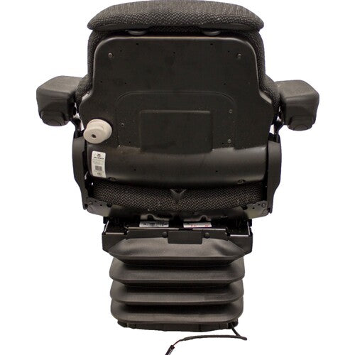 John Deere Log Loader Replacement Seat & Air Suspension - Fits Various Models - Black/Gray Cloth