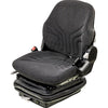 John Deere Log Loader Replacement Seat & Mechanical Suspension - Fits Various Models - Black/Gray Cloth