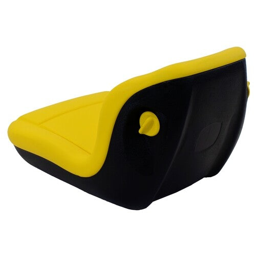 John Deere Lawn Mower Replacement Bucket Seat w/Low-Back & Lumbar Support - Fits Various Models - Yellow Vinyl