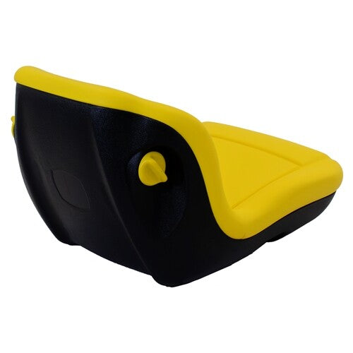 John Deere Lawn Mower Replacement Bucket Seat w/Low-Back & Lumbar Support - Fits Various Models - Yellow Vinyl