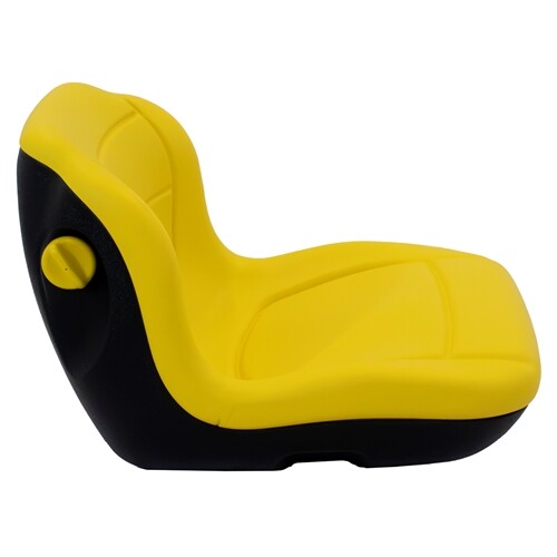 John Deere Lawn Mower Replacement Bucket Seat w/Low-Back & Lumbar Support - Fits Various Models - Yellow Vinyl