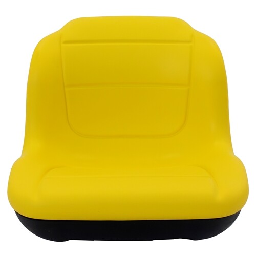 John Deere Lawn Mower Replacement Bucket Seat w/Low-Back & Lumbar Support - Fits Various Models - Yellow Vinyl