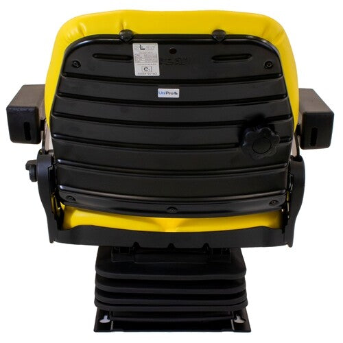 John Deere Tractor Replacement Mechanical Suspension Seat Assembly - Fits Various Models - Yellow Vinyl