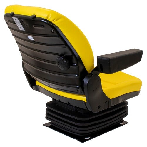 John Deere Tractor Replacement Mechanical Suspension Seat Assembly - Fits Various Models - Yellow Vinyl