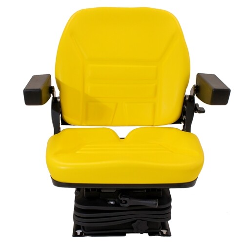 John Deere Tractor Replacement Mechanical Suspension Seat Assembly - Fits Various Models - Yellow Vinyl