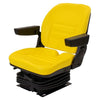 John Deere Lawn Mower Replacement Mechanical Suspension Seat Assembly - Fits Various Models - Yellow Vinyl