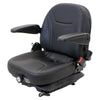 Dixie Chopper Lawn Mower Low Profile Replacement Mechanical Suspension Seat w/Armrests & OPS - Fits Various Models - Black Vinyl