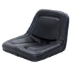 Hustler Lawn Mower Replacement Low-Back Bucket Seat w/Drain Holes - Fits Various Models - Black Vinyl