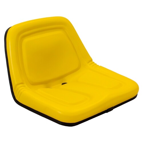 Cub Cadet Lawn Mower Replacement Low-Back Bucket Seat w/Drain Holes - Fits Various Models - Yellow Vinyl