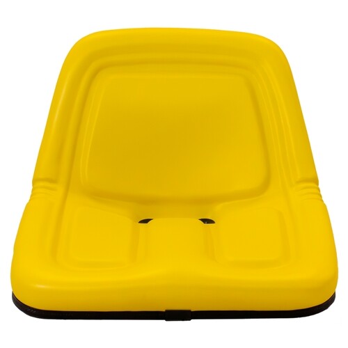 Hustler Lawn Mower Replacement Low-Back Bucket Seat w/Drain Holes - Fits Various Models - Yellow Vinyl