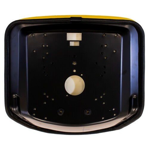 Hustler Lawn Mower Replacement Low-Back Bucket Seat w/Drain Holes - Fits Various Models - Yellow Vinyl